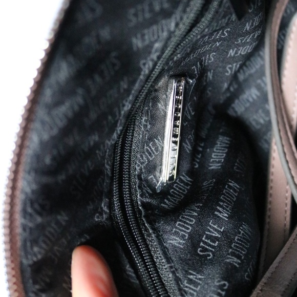 Steve Madden Steve Bcosta Handbag Crossbody Purse Floral Scarf Nude Neutral - Picture 6 of 8